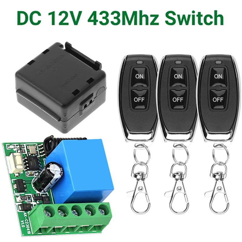 433Mhz Receiver Module - DC 12V 433Mhz รีโมทคอนโทรลไร้สาย RF สวิตช์ไร้สาย