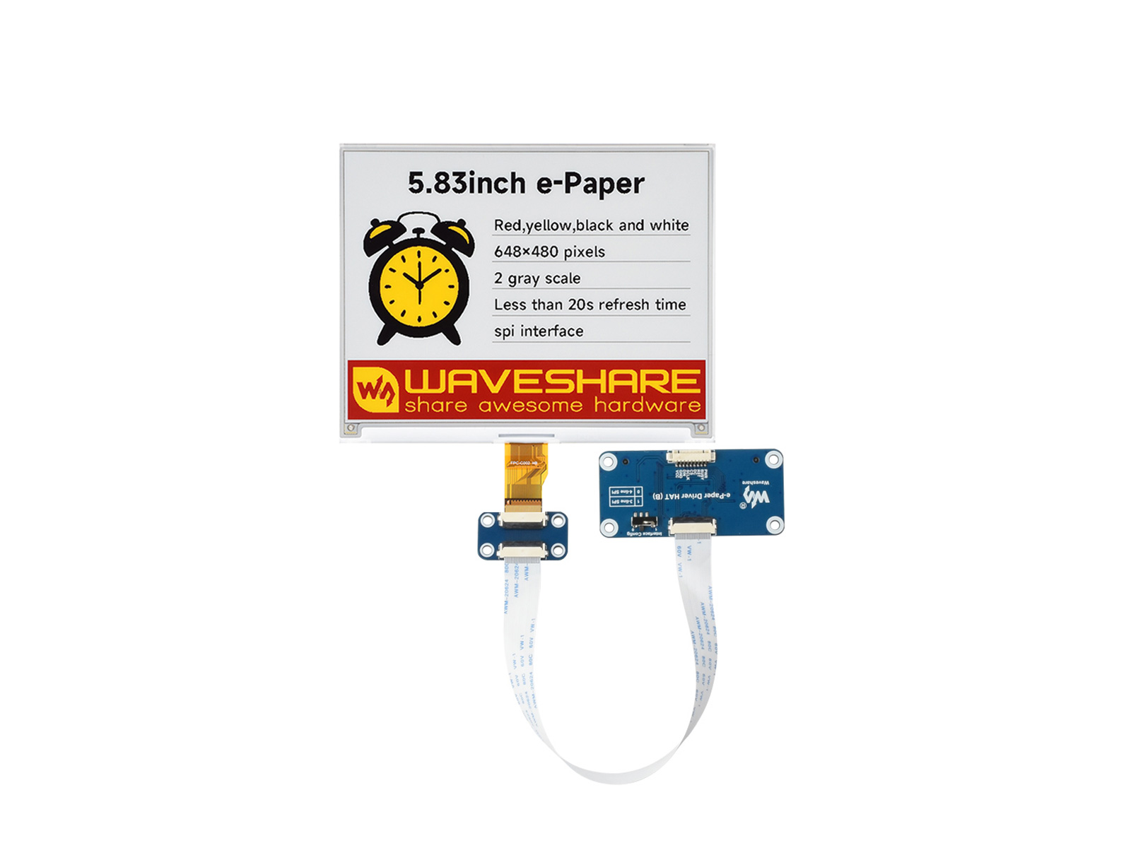 จอแสดงผลอีเพเปอร์เวฟแชร์ 5.83  - Display Epaper 2.9 บทวิจารณ์และราคา