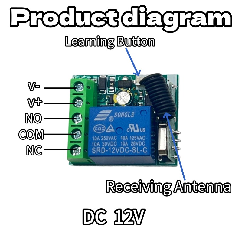 โมดูลรีเลย์รับสัญญาณรีโมทคอนโท - 433Mhz Receiver Module บทวิจารณ์และราคา