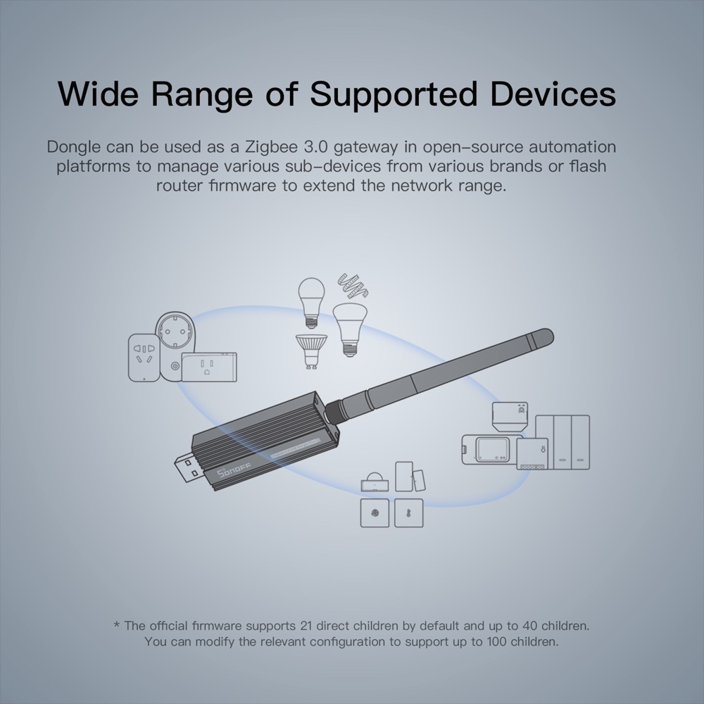 SONOFF ซิกบีเกตเวย์ 3.0 ZBDong - Zigbee Coordinator Stick บทวิจารณ์และราคา