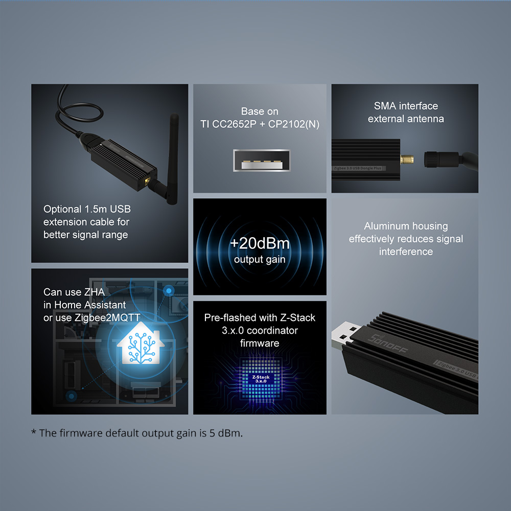 SONOFF ซิกบีเกตเวย์ 3.0 ZBDong - Zigbee Coordinator Stick บทวิจารณ์และราคา