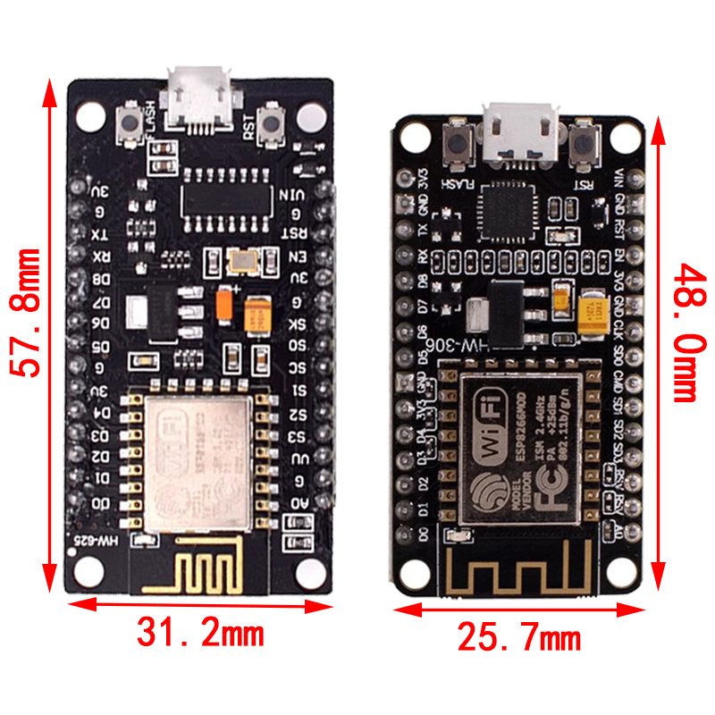 โมดูลไร้สาย CH340/CP2102/CH910 - Esp8266 Nodemcu Board บทวิจารณ์และราคา